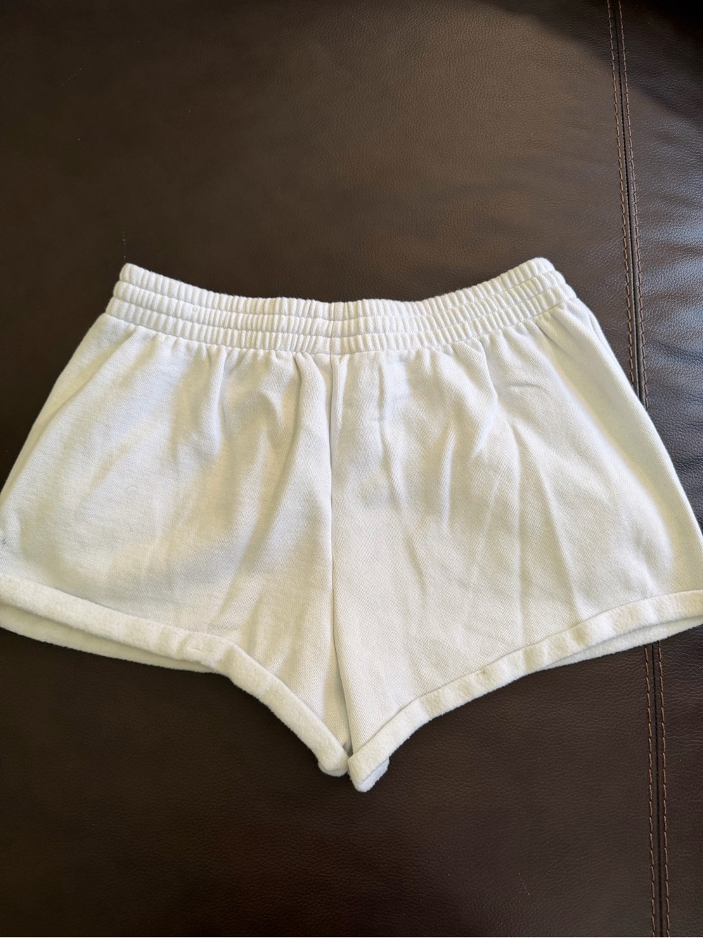 PINK Victoria's Secret White Cozy Drawstring Athletic Shorts - Picture 2 of 3